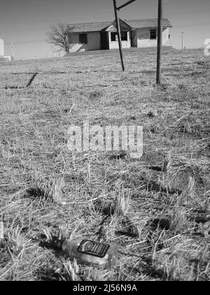 Adrian, Texas, lungo la US Route 66. Noto anche come "punto intermedio del percorso 66" Foto Stock