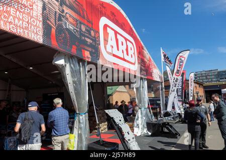 Stand ARB presso il Sydney caravan e campeggio mostra vendere campeggio e off Road accessori, Sydney, Australia Foto Stock