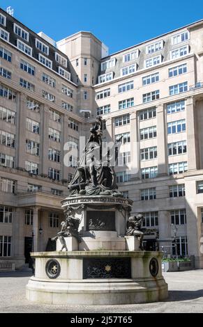 Nelson Monument a Exchange Flags a Liverpool Foto Stock