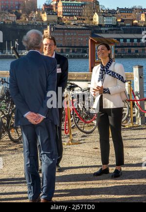 Stoccolma, Svezia il 21 aprile 2022. La Principessa Corona Vittoria di Svezia al seminario Expedition Baltic Seas di Stoccolma, Svezia, il 21 aprile 2022. Photo by Peter Grannby/Stella Pictures/ABACAPRESS.COM Credit: Abaca Press/Alamy Live News Foto Stock