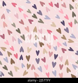 Cuori ghirlanda modello Illustrazione Vettoriale