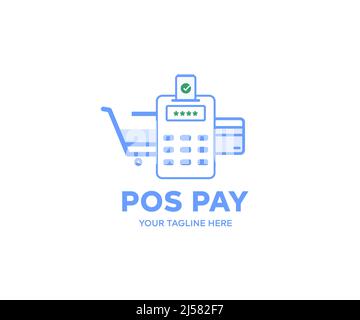 Shopping online concept logo design. Negozio online disegno vettoriale e illustrazione. Illustrazione Vettoriale