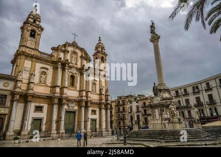 Chiesa di San Domenico, Piazza San Domenico, Palermo, Sicilia, Italia Foto Stock