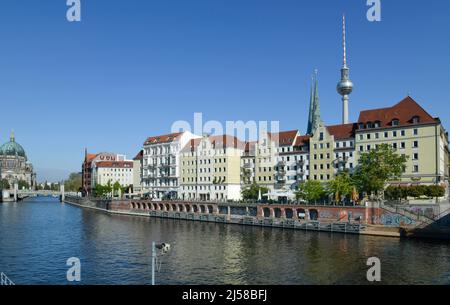 Nikolaiviertel Quarter, Mitte, Berlino, Germania Foto Stock