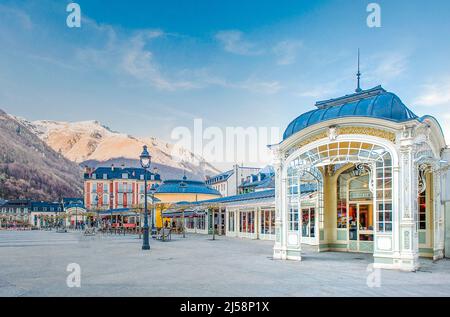 L'Esplanade des Oeufs di Cauterets, Pirenei francesi Foto Stock