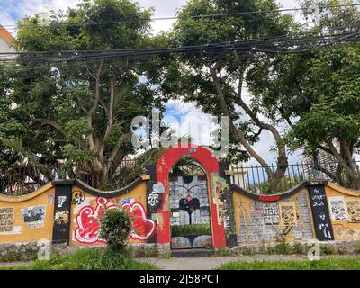 L'area di la Floresta a Quito, che ha sviluppato una reputazione per essere uno dei quartieri più belli di ogni città del Sud America. Foto Stock