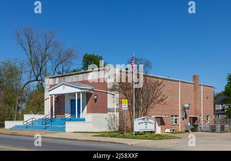 ROCK HILL, SC, USA-10 APRILE 2022: Rock Hll Masonic Lodge 111. Foto Stock