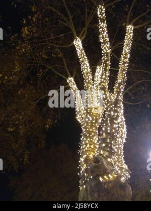 Bilbao, foto della notte di Natale della città di Biscayan. Spagna. Foto Stock