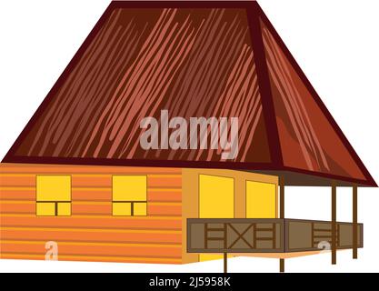 Chiosco isolato edificio icona design piatto Vector Illustrazione Vettoriale