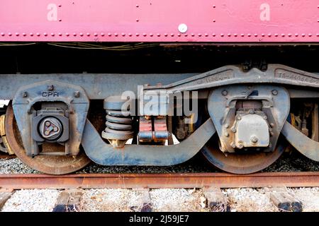 Ruote ferroviarie per autovetture. Ontario, Canada Foto Stock