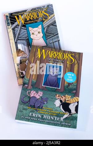 I guerrieri sono Manga Adventure Graphic romanzi con il personaggio Feline, Greystripe, USA, 2022 Foto Stock