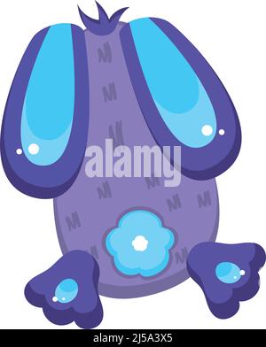 Isolato simpatico coniglio icona carino disegno Vector Illustrazione Vettoriale