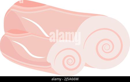 Isolato gruppo colorato di asciugamani spa Vector Illustrazione Vettoriale