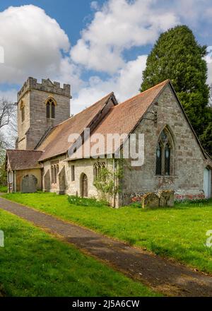 Chiesa di San Pietro in Abbots Morton, Worcestershire, Inghilterra. Foto Stock