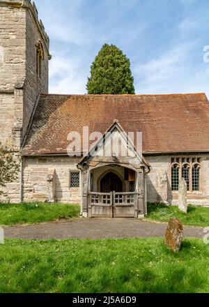 Chiesa di San Pietro in Abbots Morton, Worcestershire, Inghilterra. Foto Stock