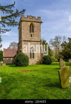 Chiesa di San Pietro in Abbots Morton, Worcestershire, Inghilterra. Foto Stock
