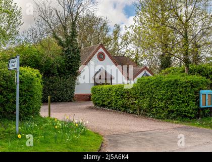 Abbots Morton Village Hall, Abbots Morton, Worcestershire, Inghilterra. Foto Stock
