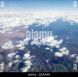 Terreno accidentato dell'ovest americano visto da un aereo Foto Stock