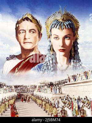 VIVIEN LEIGH e CLAUDE RAINS a CESARE E CLEOPATRA (1945), diretto da GABRIEL PASCAL. Credit: UNITED ARTISTS / Album Foto Stock