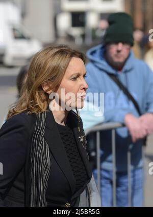 Natalie Elphicke MP (con: Dover) frequenta il Memorial Service per Dame vera Lynn all'Abbazia di Westminster, 21st marzo 2022 Foto Stock