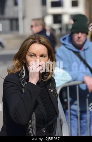 Natalie Elphicke MP (con: Dover) frequenta il Memorial Service per Dame vera Lynn all'Abbazia di Westminster, 21st marzo 2022 Foto Stock