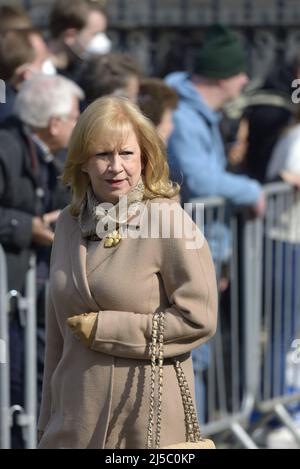 Dame Eleanor Laing MP (con: Epping Forest) Vice Presidente della Camera dei Comuni, partecipando al Memorial Service per Dame vera Lynn a Westminster AB Foto Stock