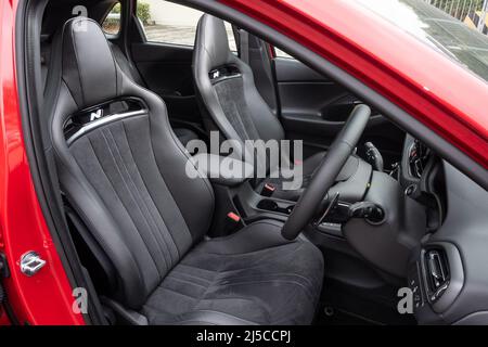 Hong Kong, Cina Jan 25 , 2022 : Hyundai i30N 2022 Interior Jan 25 2022 a Hong Kong. Foto Stock