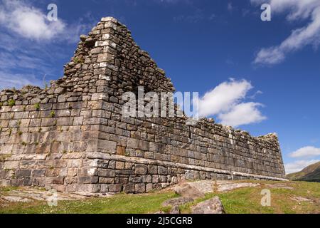 Le rovine del castello di Loch Doon, Scozia Foto Stock
