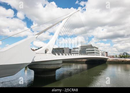 Samuel Beckett Bridge a Dublino, Irlanda Foto Stock