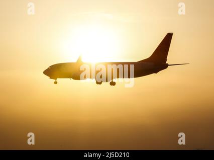 Francoforte, 17.06.2021 - Un Boeing Ryanair 737 su Approach. [traduzione automatizzata] Foto Stock
