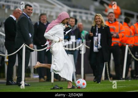 Delegato Saudita PIF - Newcastle United contro Crystal Palace, Premier League, St James' Park, Newcastle upon Tyne, Regno Unito - 20th aprile 2022 solo per uso editoriale - si applicano le restrizioni DataCo Foto Stock