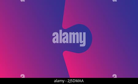 Sfondo in stile business con puzzle, magenta - sfumatura viola Illustrazione Vettoriale