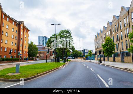 Street view of Southampton.Southampton è una città portuale nella contea cerimoniale dell'Hampshire nel sud dell'Inghilterra, agosto 2021 Foto Stock