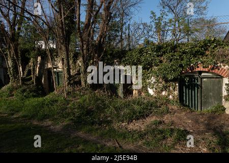 Escursioni attraverso una cantina vicolo in bassa Austria Foto Stock