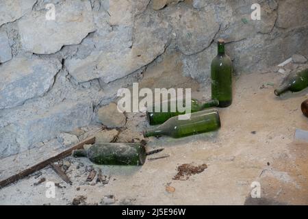 Escursioni attraverso una cantina vicolo in bassa Austria Foto Stock