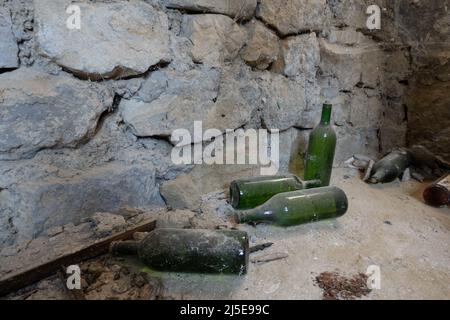 Escursioni attraverso una cantina vicolo in bassa Austria Foto Stock