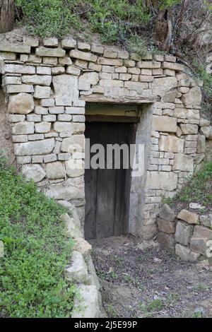 Escursioni attraverso una cantina vicolo in bassa Austria Foto Stock