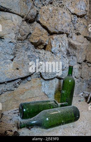 Escursioni attraverso una cantina vicolo in bassa Austria Foto Stock