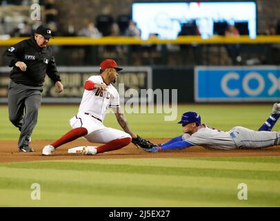 Phoenix, Arizona, Stati Uniti. 22nd Apr, 2022. Tra i New York Mets e gli Arizona Diamondbacks a Case Field a Phoenix, Arizona. Michael Cazares/Cal Sport Media. Credit: csm/Alamy Live News Foto Stock