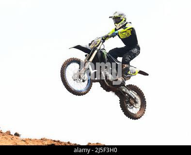 Moto gara - Salto, sport estremo Foto Stock