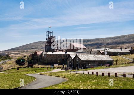 Big Pit National Coal Museum of industrial Heritage at ex Collisery. Blaenavon, Gwent, Galles del Sud, Regno Unito, Gran Bretagna Foto Stock