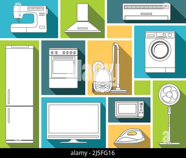 Set di elettrodomestici Illustrazione Vettoriale