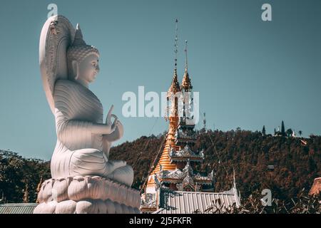 Wat Chong Klang a Mae Hong Son, Thailandia Foto Stock