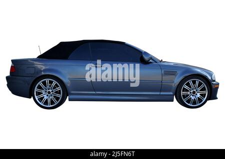 Vecchia BMW M3 blu metallico, auto di lusso a Istanbul città, ottobre 06 2011 Istanbul Pendik Turchia usato mercato auto Foto Stock