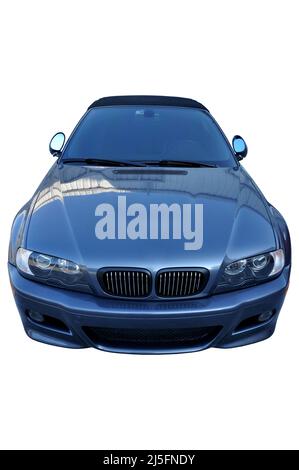 Vecchia BMW M3 blu metallico, auto di lusso a Istanbul città, ottobre 06 2011 Istanbul Pendik Turchia usato mercato auto Foto Stock