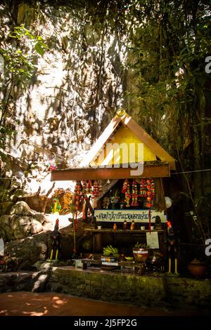 Tham Lod Cave vicino Pai, a Mae Hong Son, Thailandia Foto Stock