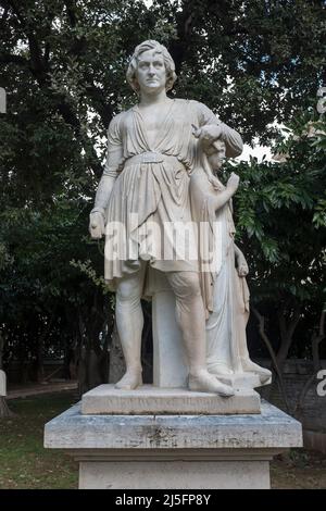 Scultura nei Giardini di Palazzo Barberini Roma Foto Stock