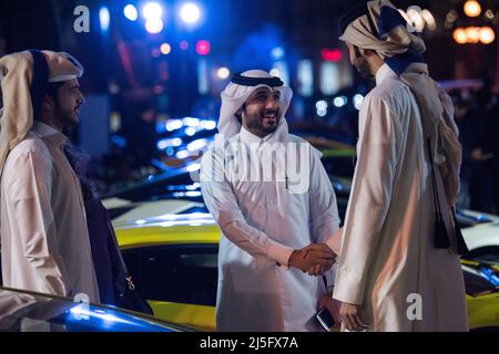 Doha ,Qatar, Febbraio 01,2020 : Mostra di supercar di lusso organizzata dal team Qatar chiamato 'Supercars Elite'. Foto Stock