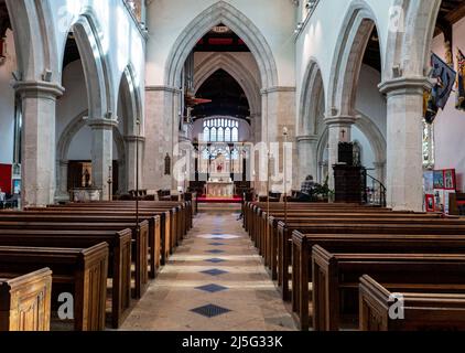 TUTTI I SANTI CURCH, LEIGHTON BUZZARD, LETTI. Foto Stock