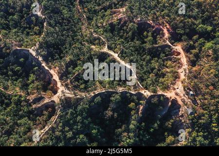 Vista aerea del Canyon Pai a Pai, Mae Hong Son, Thailandia Foto Stock